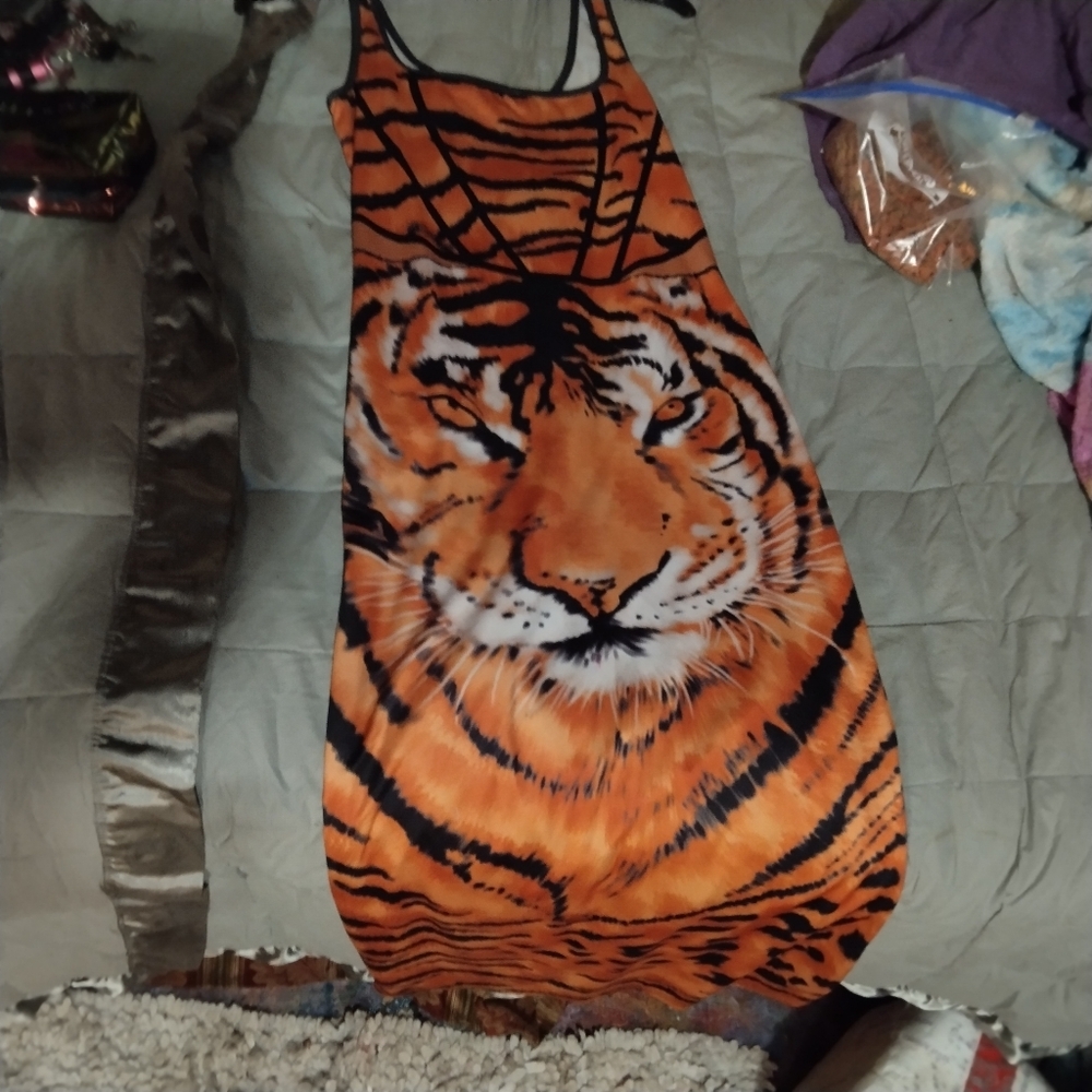 Tiger stripped long sundress